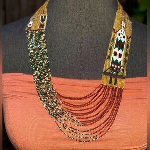 Seed Bead Necklace Southwestern